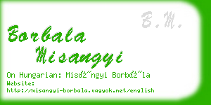 borbala misangyi business card